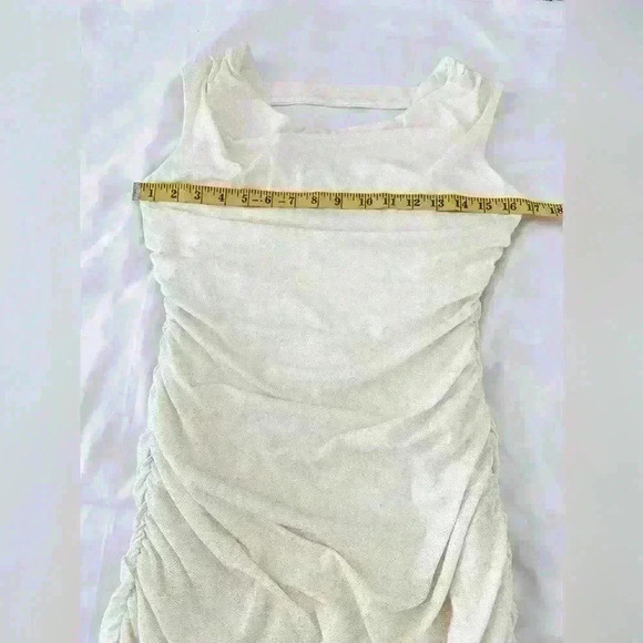 Sweet Storm Sparkly Glittery Side Ruched Bodycon Mini Dress Size Large - Picture 4 of 8